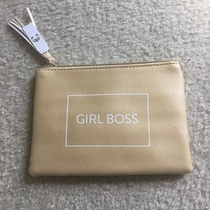 NWT Gold Girl Boss Zipper Pouch
